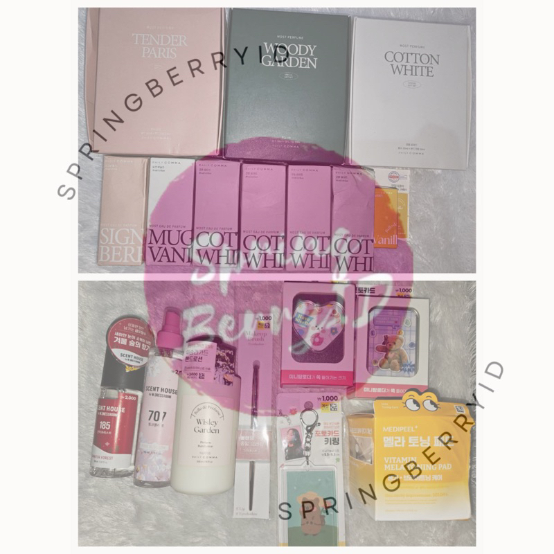 Ready Stock Daiso Parfume Daily Comma Cotton White Tender Paris