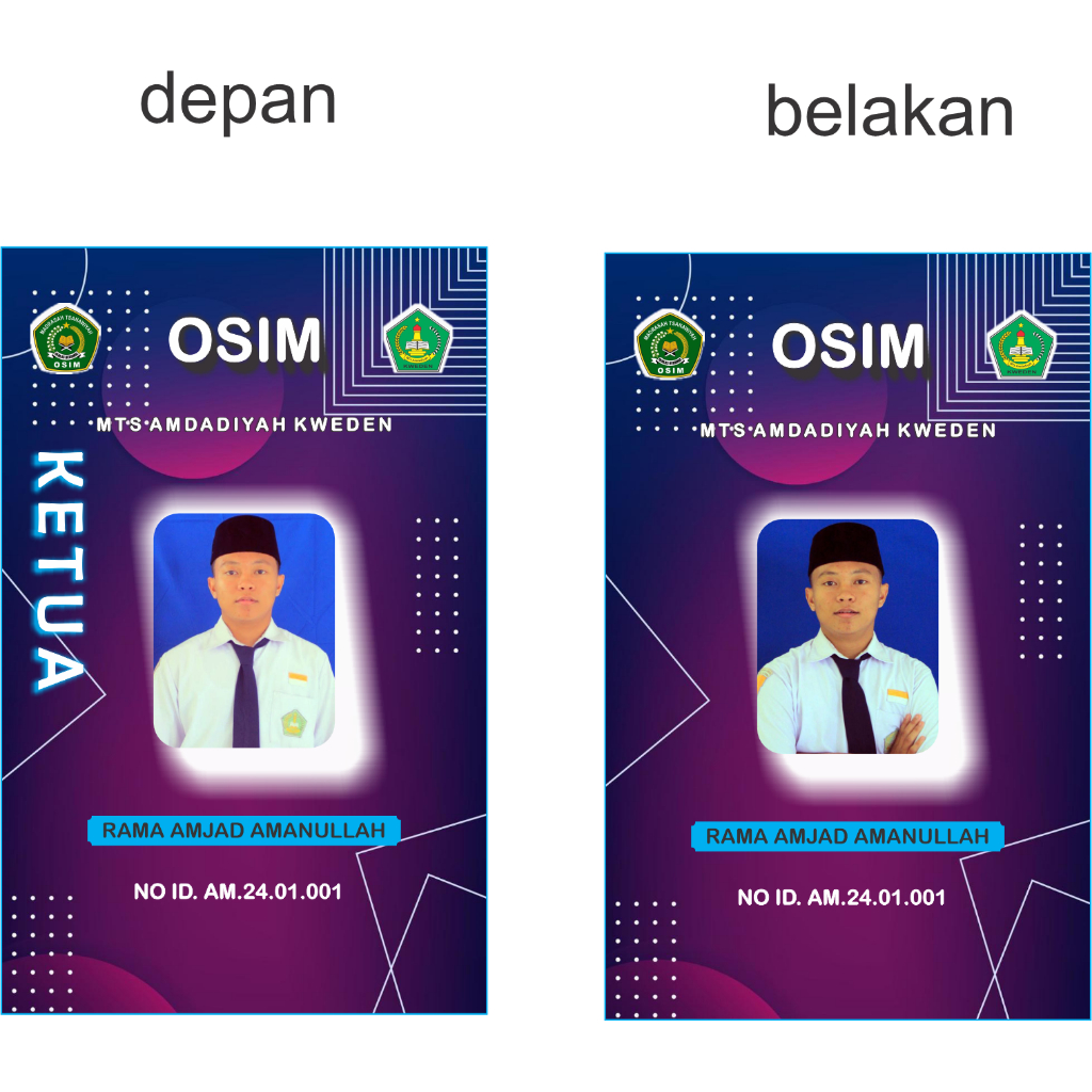 

Jasa Desain lanyard dan idcard