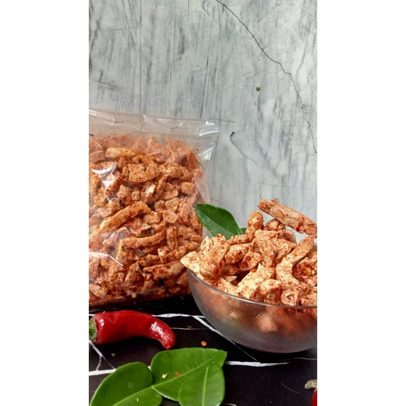 

T-Rex Snack - Basreng Stik Pedas Daun Jeruk Viral Makanan Kekinian