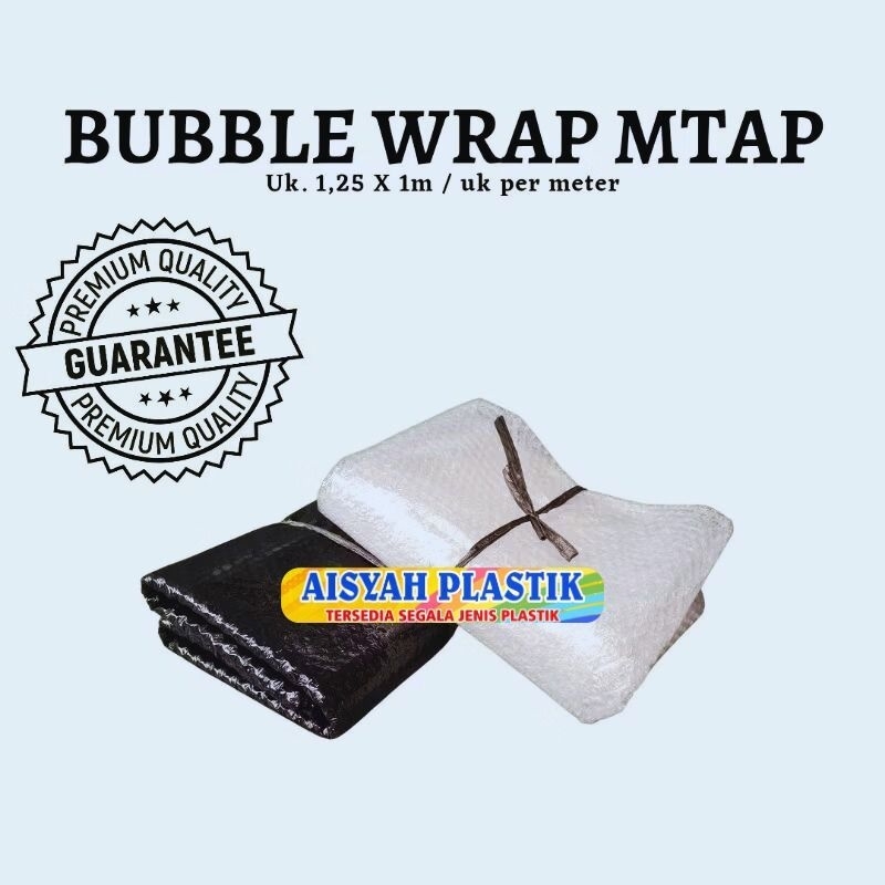 

[MEDAN] BUBBLE WRAP MTAP METERAN UKURAN 1,25 M X 1 M HITAM DAN BENING PUTIH BISA GOJEK ATAU GRAB