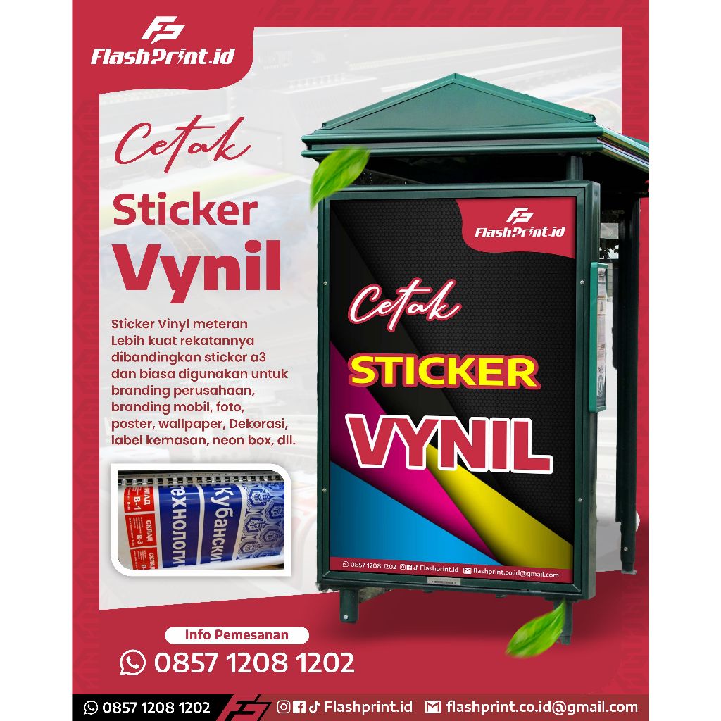 

Cetak Sticker Meteran Vynil Indoor Outdoor Laminasi Untuk Gerobak Jualan
