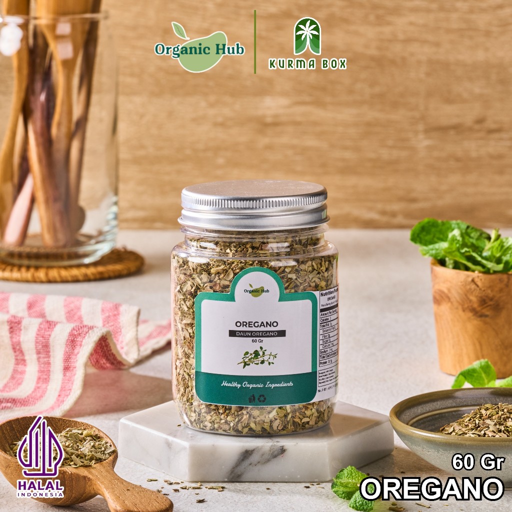 

Organic Hub Oregano Asli Rempah Bumbu Dapur Daun Origano Kering Premium 60 gr