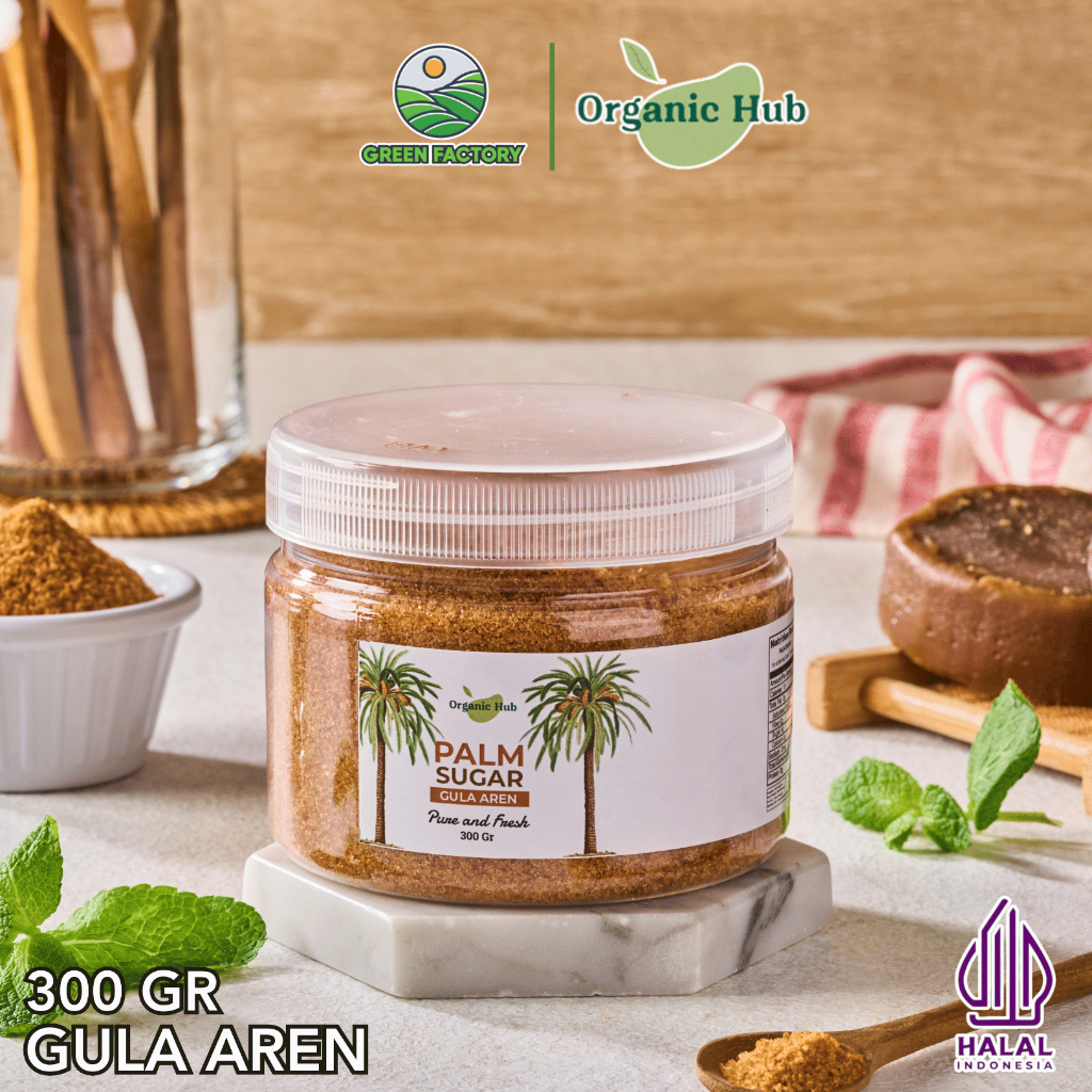 

Organic Hub Gula Aren Asli 100% Palm Sugar Powder Healty Food Original Organik 300gr