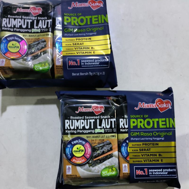 

NORI MAMASUKA, rumput laut kering rasa original