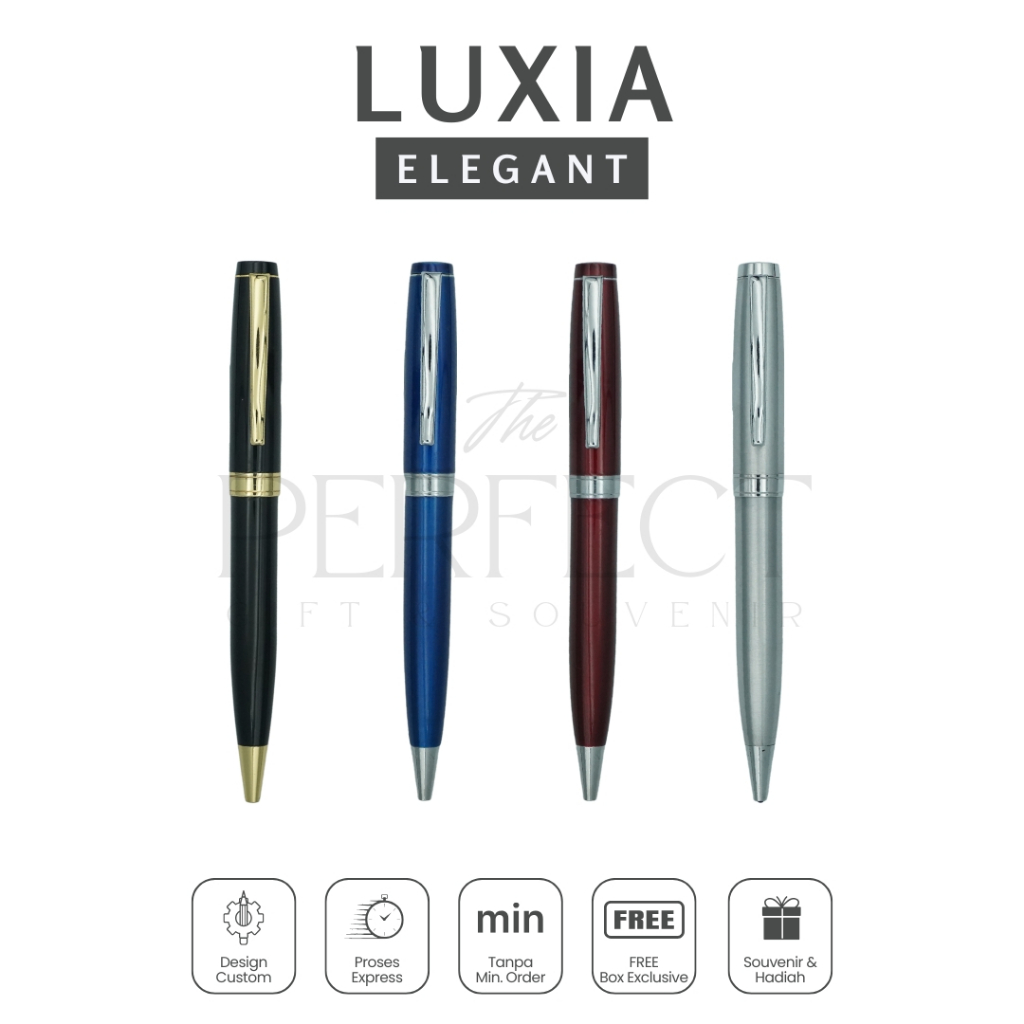 

Luxia Luxury Pen Ballpoint Free Box Custom Grafir Exclusive Promosi Gift Kado Souvenir