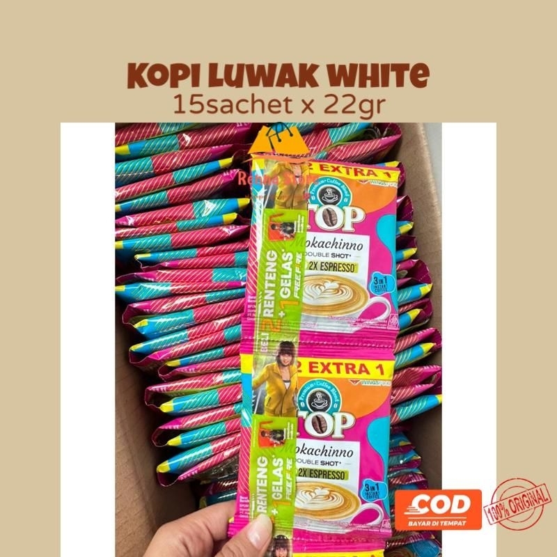 

Kopi TOP Mokachinno x TOP Plus x TOP Susu x TOP Gula Aren (3 renceng) Bubuk Hitam