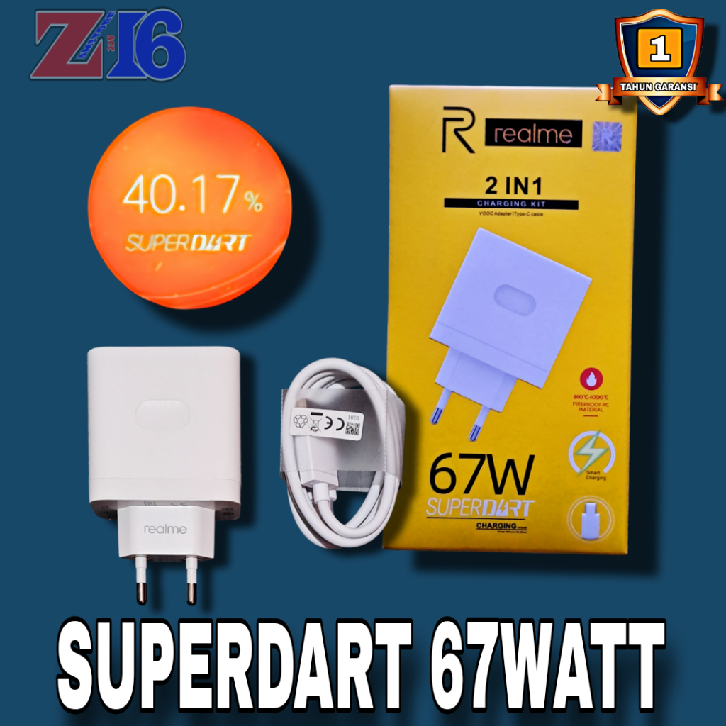 [ ASLI ] COD CHARGER REALME SUPERDART 67WATT USB TYPE C 67 WATT 67W