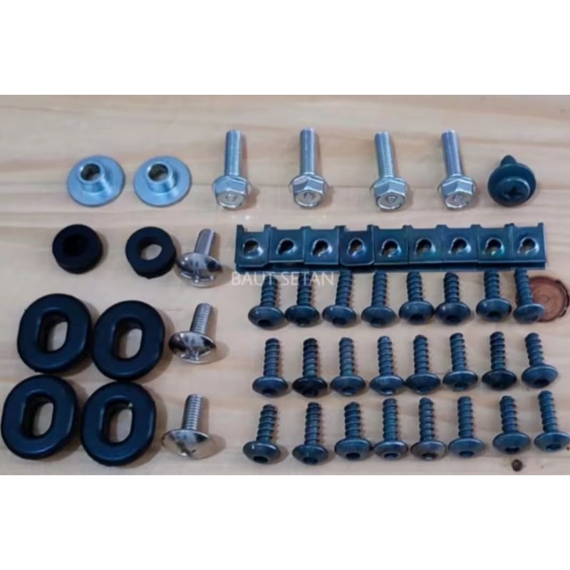 Baut fullset cover sayap kiri dan kanan body kasar jupiter mx 135 2009 2014 Baut fullset cover sayap