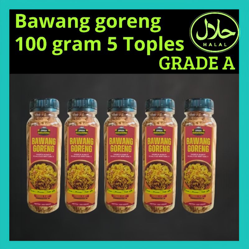 

Paket 5 TOPLES bawang goreng merah Grade A kualitas terbaik enak renyah gurih