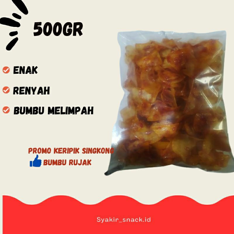 

Keripik Singkong Bumbu Rujak 500gr - Camilan Enak dengan Rasa Manis, Asin, dan Pedas - Sambal, Cemilan, Food, Makanan, Kripik, Snack