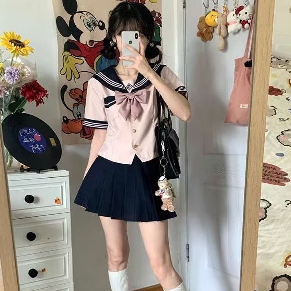 [PERIWINGKEL] seifuku pink krem