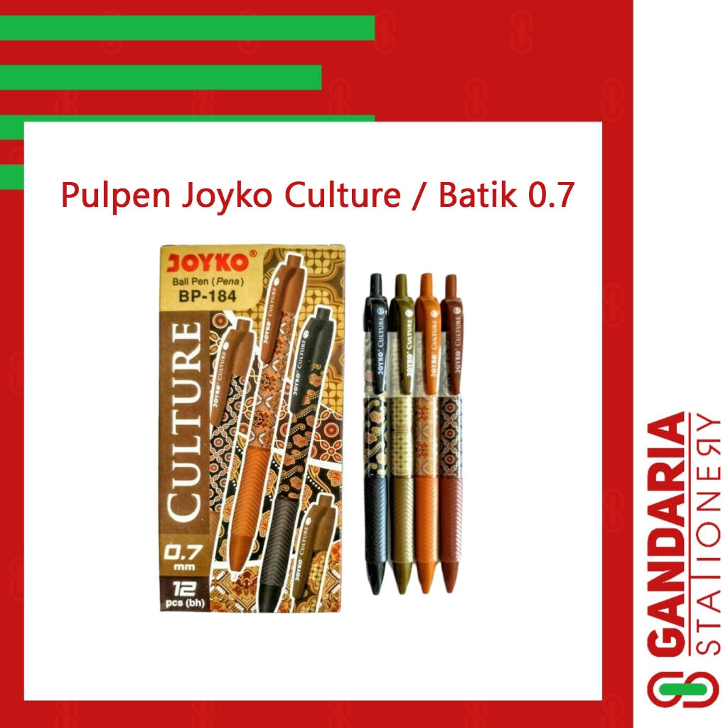 

PEN BATIK JOYKO - BALLPEN BP184 CULTURE - PULPEN HITAM