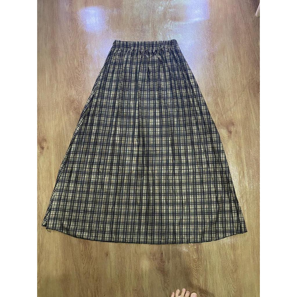 {DC] Rok Kotak Tartan Rok Plisket Motif Kotak-Kotak Rok Plisket Mayung Terbaru 2025