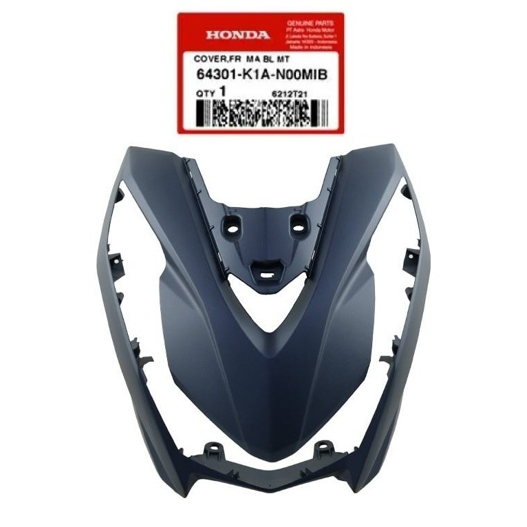 Cover Tameng Depan Biru Doff - Honda BeAT K1A - 64301K1AN00MIB