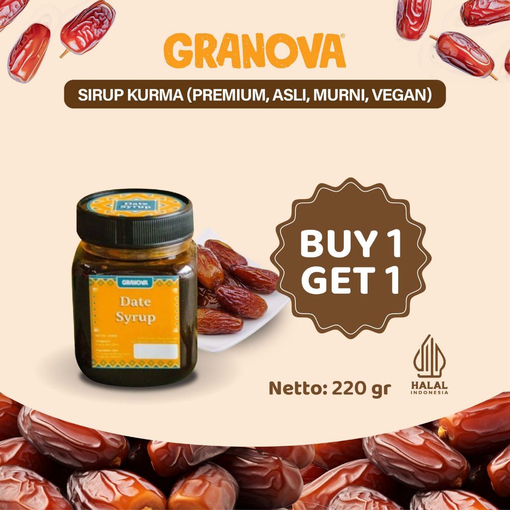 

Granova - Date Syrup 220gr | Sirup Kurma (Premium, Asli, Murni, Sehat, Natural, Vegan)