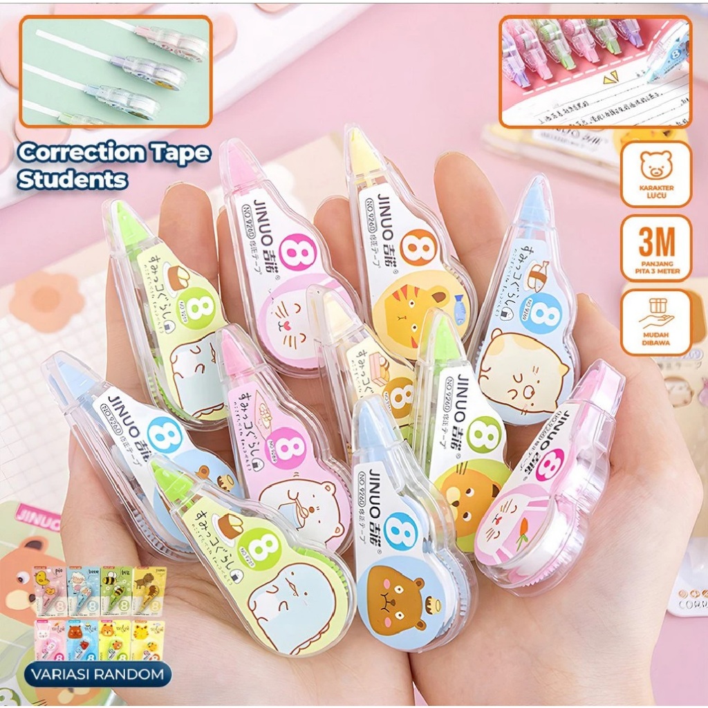 

Correction Tape Students Stationary School Supplies 8M Multiple Color Tipe-x Karakter Lucu Penghapus PenaTip-ex Kertas Mini