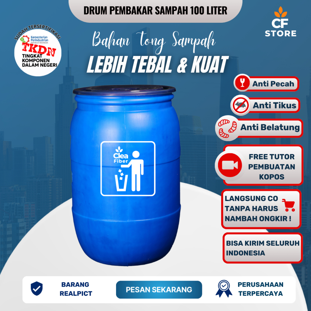 DRUM PLASTIK TEBAL KAPASITAS 60 LITER