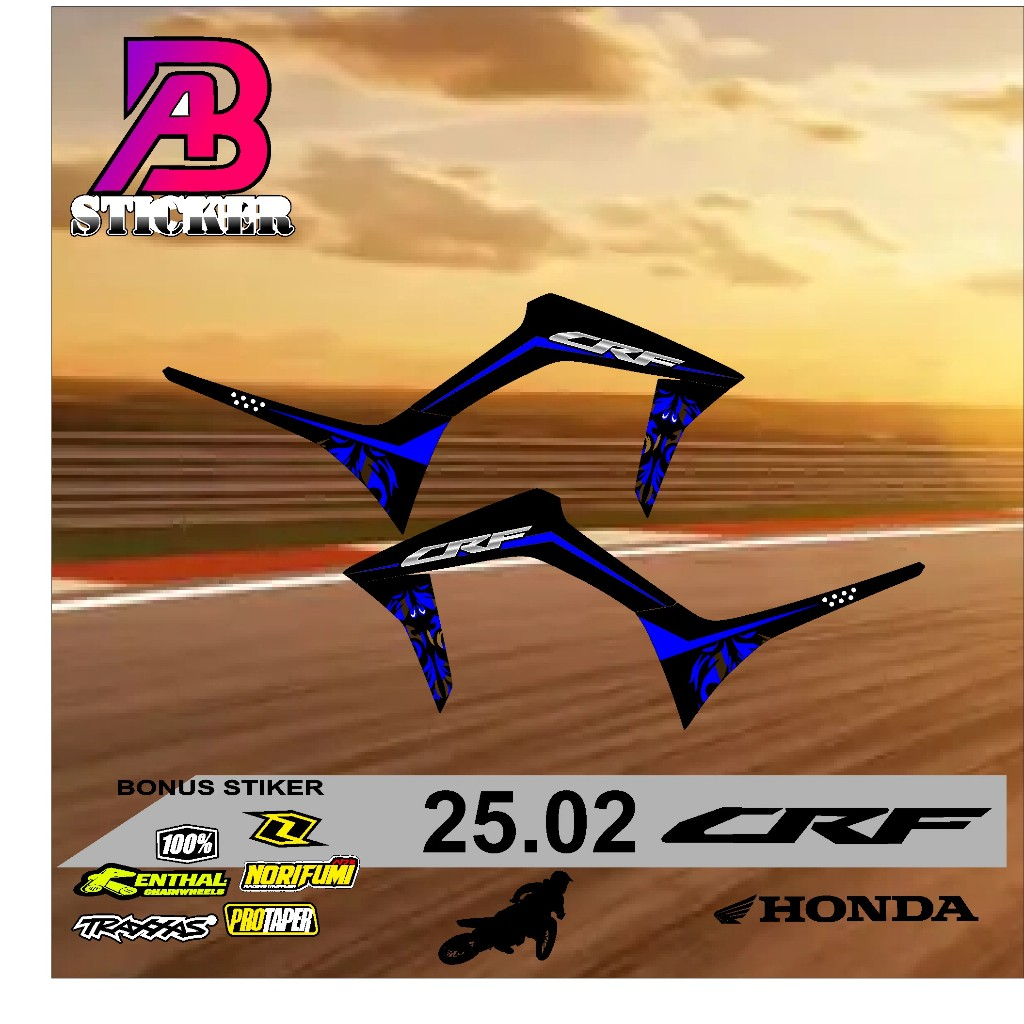 (COD) TERBARU STICKER STRIPING CRF 150 L CRF MERAH PUTIH HITAM STRIPING CRF API CRF 150 ORIGINAL FUL