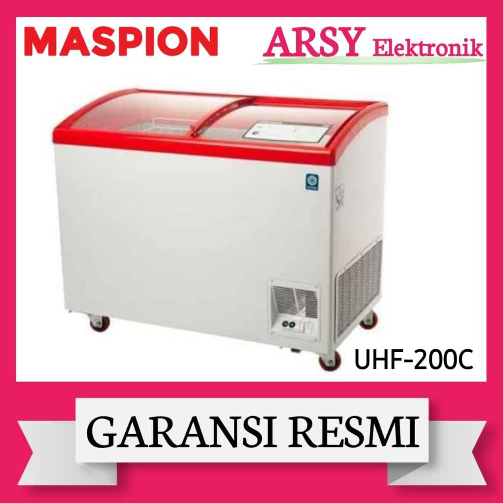 CHEAST FREEZER SLIDING MASPION 200LITER UFH-200C/FREEZER BOX MASPION 200LITER UFH-200C HARANSI RESMI
