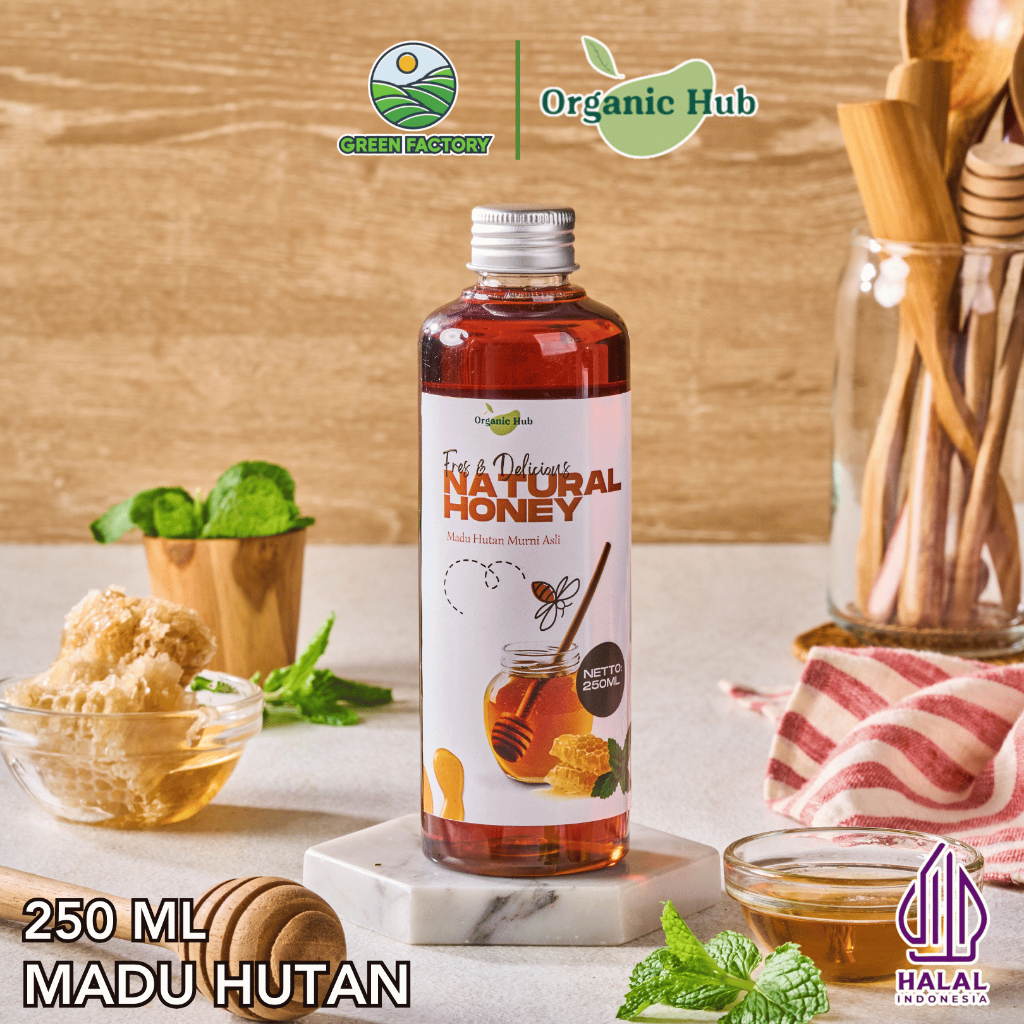 

Organic Hub Natural Honey Premium Quality 100% Organic Asli Madu Hutan Premium Quality 250 ml