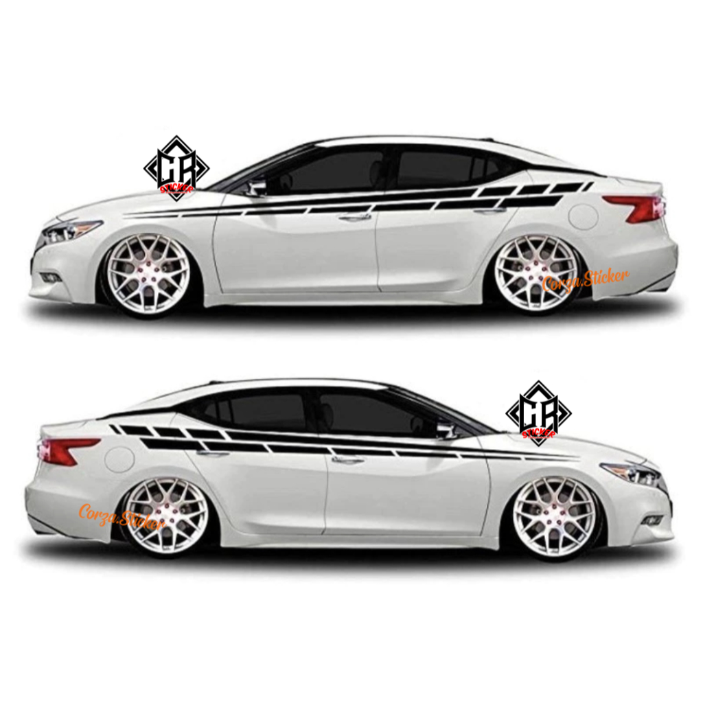 List body samping mobil sedan tribal stiker sticker variasi body mobil sedan universal