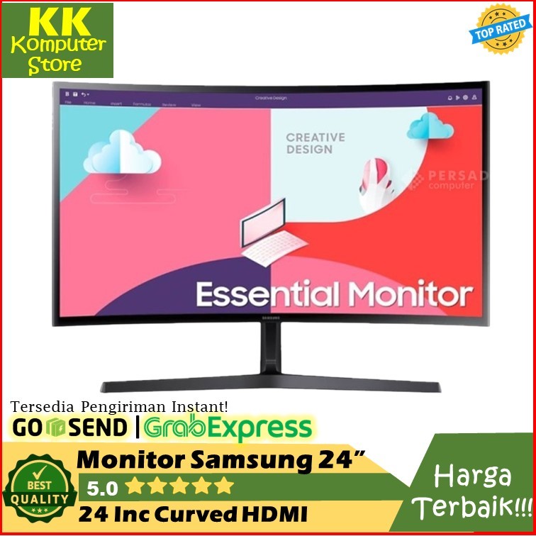 Monitor SAMSUNG LED 24" CURVED | Led Monitor Samsung 24 Inc Curved FHD HDMI D-Sub LS24D366