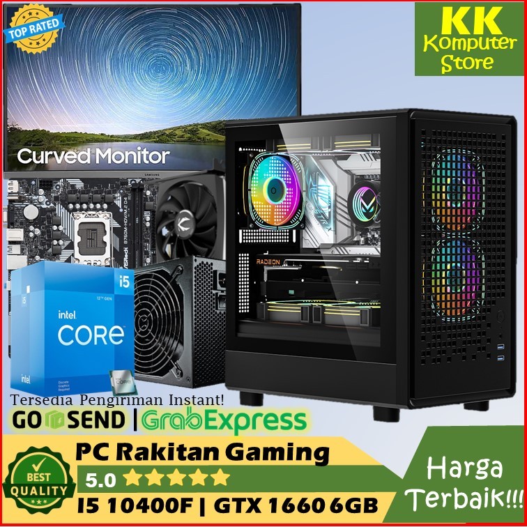 Pc Gaming Intel i5 10400F | Gtx 1660 6G |Nvme 256GB |Ram 16GB |Hdd 500G [ Fulset Samsung 27 Curved ]