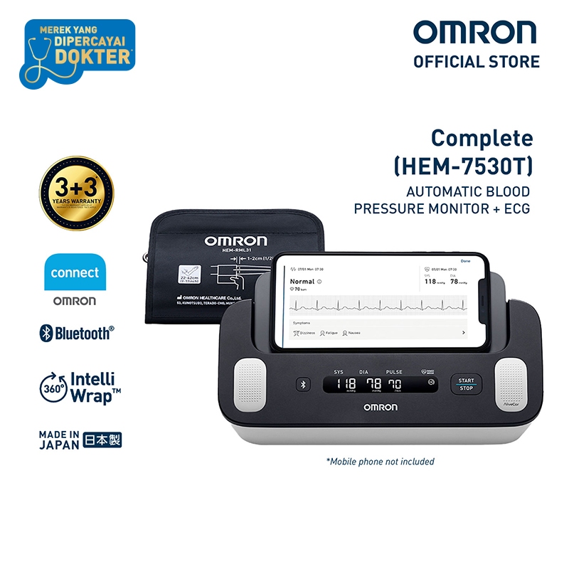Omron BPM HEM-7530T (OMRON Complete) Tensimeter Digital + EKG