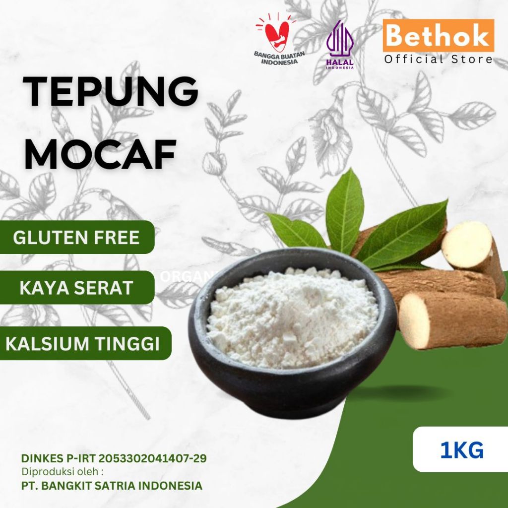 

TEPUNG MOCAF ORGANIK | TEPUNG GLUTEN FREE 100% ORGANIK