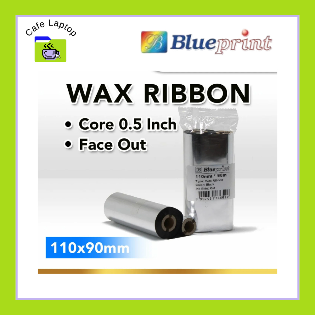 

Ribbon Wax Barcode Label 110x90m BLUEPRINT Thermal Transfer Ribbon