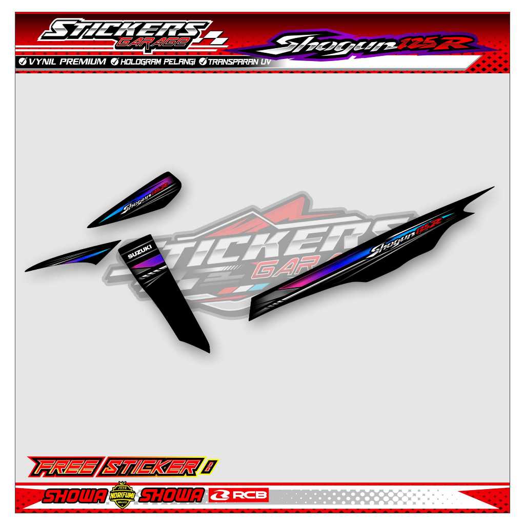 STRIPING VARIASI SUZUKI SHOGUN 125 R / STIKER LIST VARIASI MOTOR SUZUKI SHOGUN 125 R