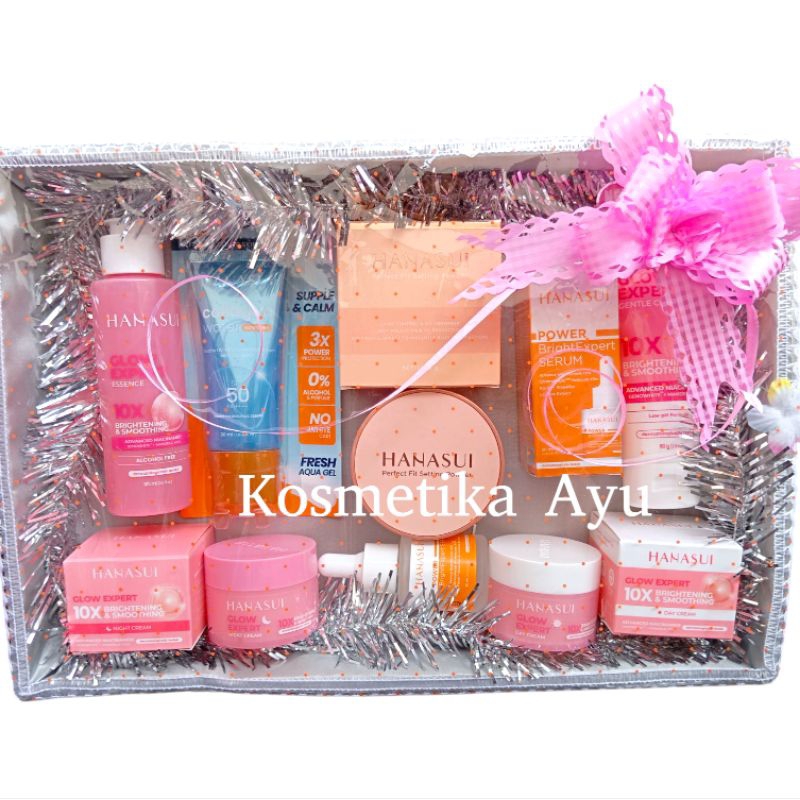 Hanasui Skincare Paket Seserahan/Hampers/Kado Pernikahan/Gratis Box Seserahan