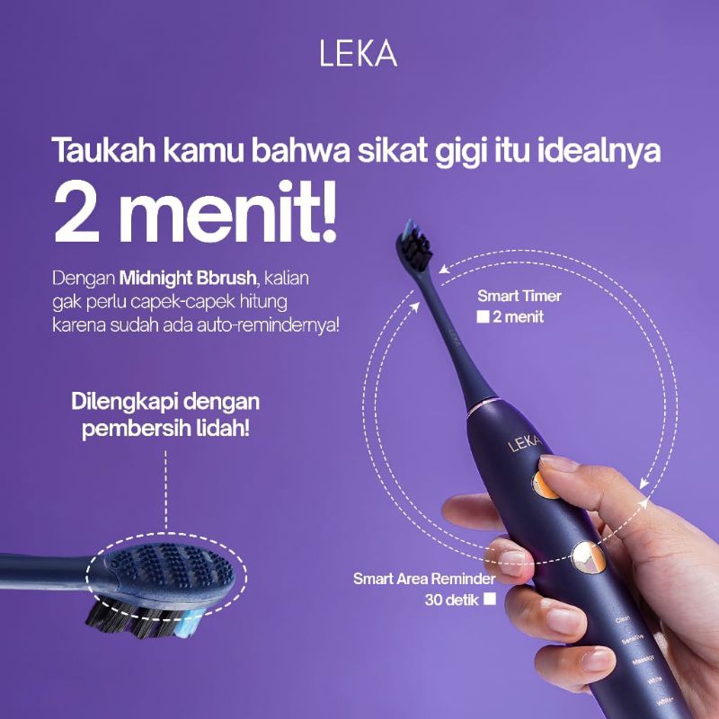 Leka OC576 Midnight Brush - Sikat Gigi Elektrik