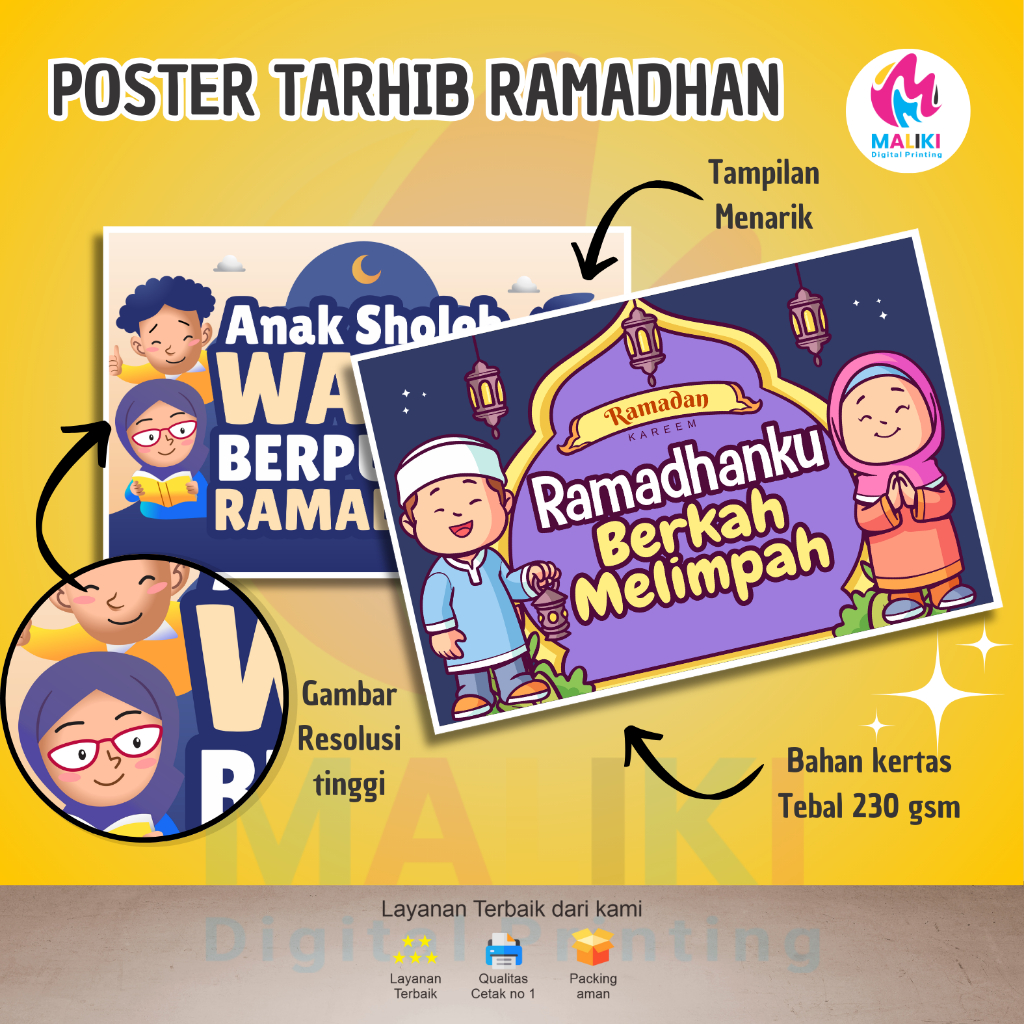 Poster Edukasi Tarhib Ramadhan – Ayo Berpuasa Dengan Semangat!