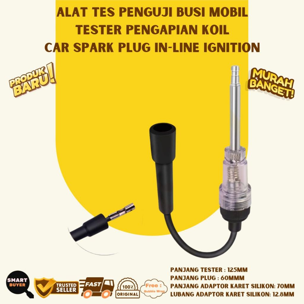 Alat Tes Penguji Busi Mobil Tester Pengapian Koil Busi Car Spark Plug In-line Ignition Tester Detect