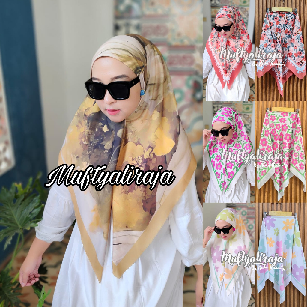 HIJAB MOTIF TERBARU DENAY MOTIF DENAY KW DENAY TERMURAH SEGIEMPAT MOTIF TERBARU