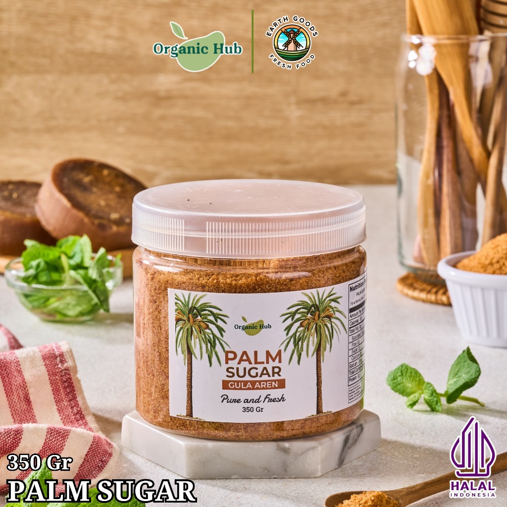 

Organic Hub Gula Aren Asli 100% Palm Sugar Powder Healty Food Original Organik 300gr