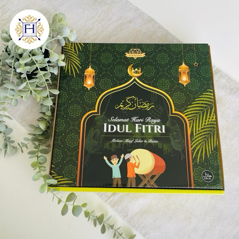 

Premium Hampers Lebaran / Kue kering Free Kartu Ucapan Idul Fitri