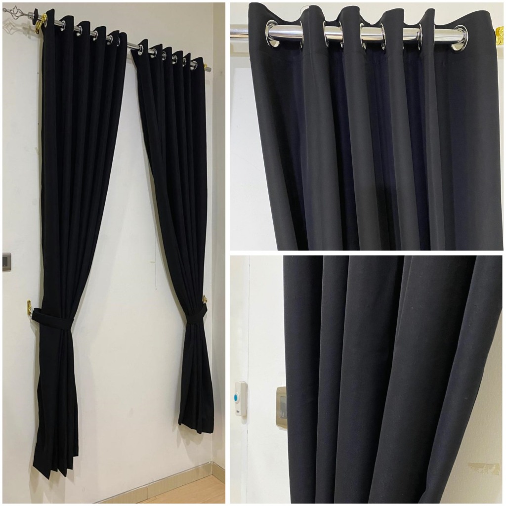 KONG GORDEN BLACKOUT SAFRON POLOS MINIMALIS TEBAL 7 WARNA PREMIUM GORDENG HORDENG LAKU KERAS