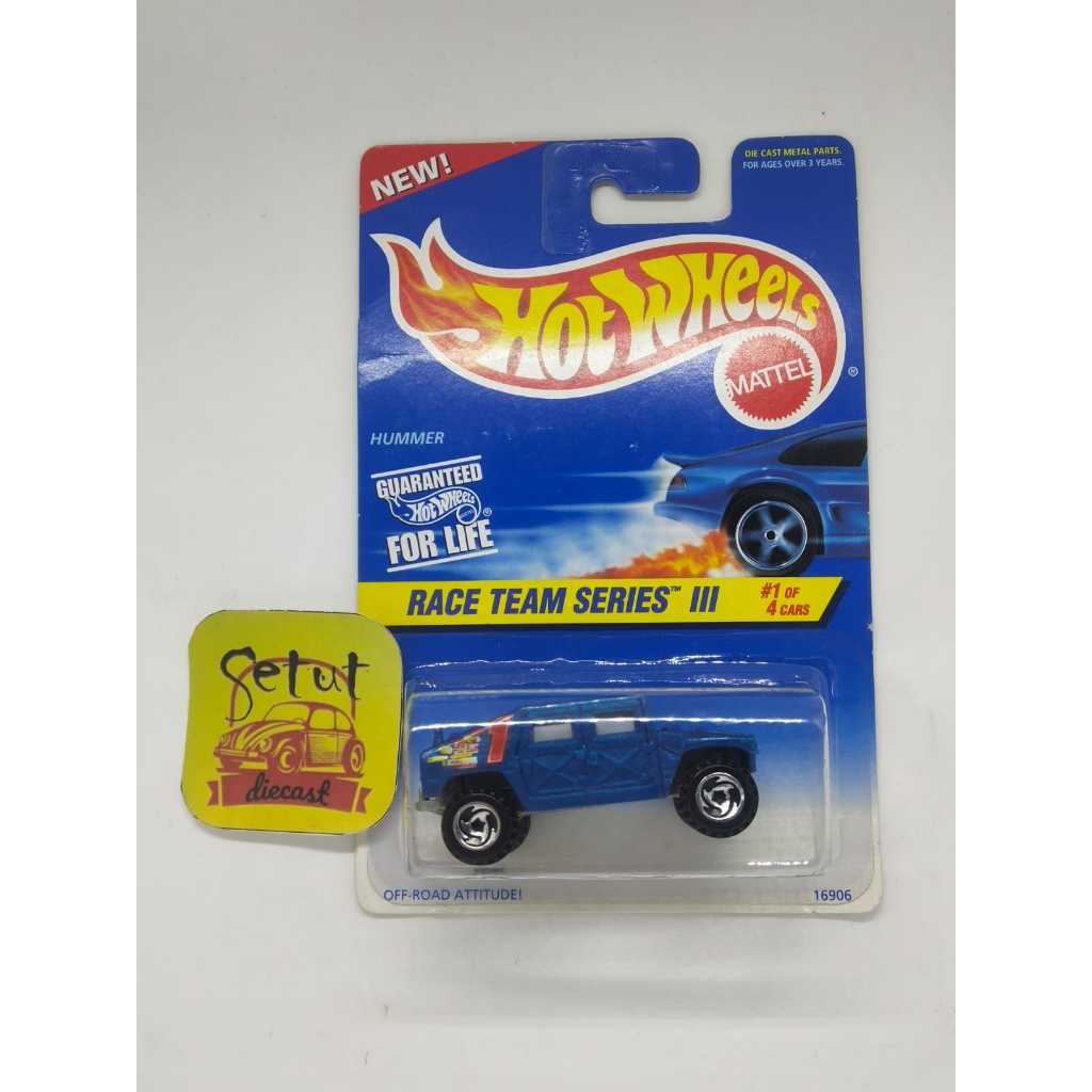 HOT WHEELS HOTWHEELS RACE TEAM HUMMER 1 BIRU BLUE CARD