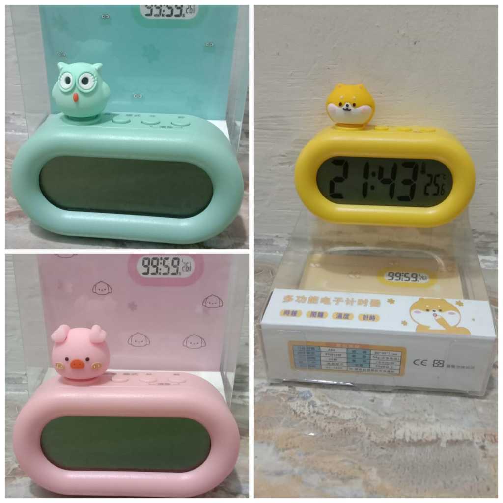 Jam Beker Weker Alarm Digital Lucu