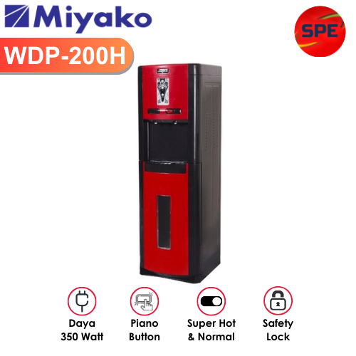 DISPENSER GALON BAWAH MIYAKO WDP-200H / WDP200H GARANSI RESMI (MEDAN)
