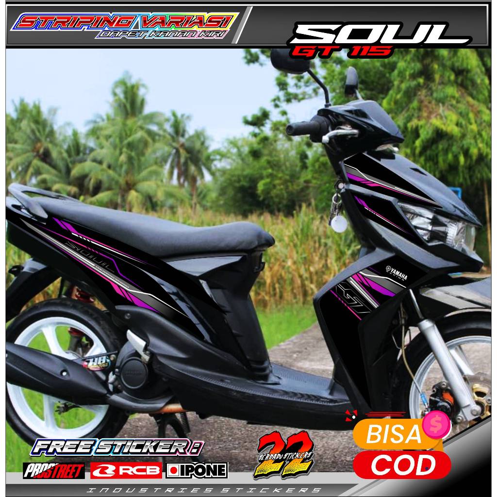 STRIPING VARIASI YAMAHA MIO SOUL GT 115 / STICKER LIST VARIASI MOTOR MIO SOUL GT STREET