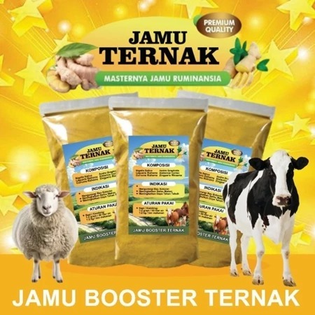 JAMU TERNAK - Vitamin Multivitamin Ternak Penggemuk Sapi Kuda Kambing Ayam Bebek Entog Ikan Penambah