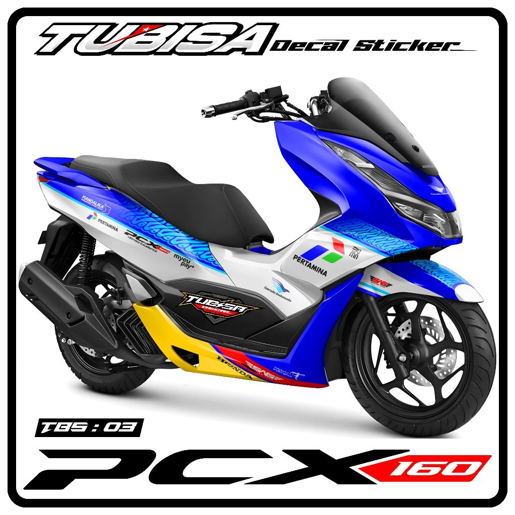 DECAL STIKER PCX NEW 160 MOTIF Mandalika. TBS.03