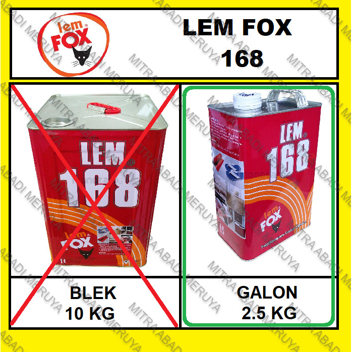 

ucl_gramari - lem kuning fox 168 galon 2.5 kg - lem hpl & triplek