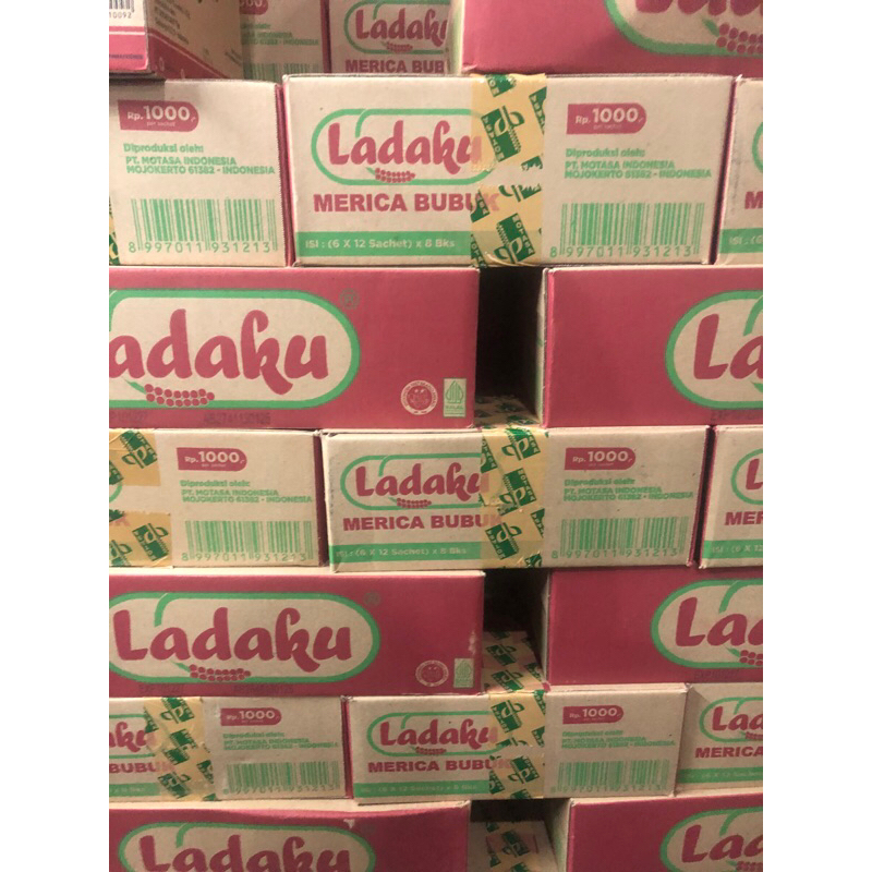 

Ladaku merica bubuk sachet 1 dus |48 rtng x 12 pcs |4/3 gr