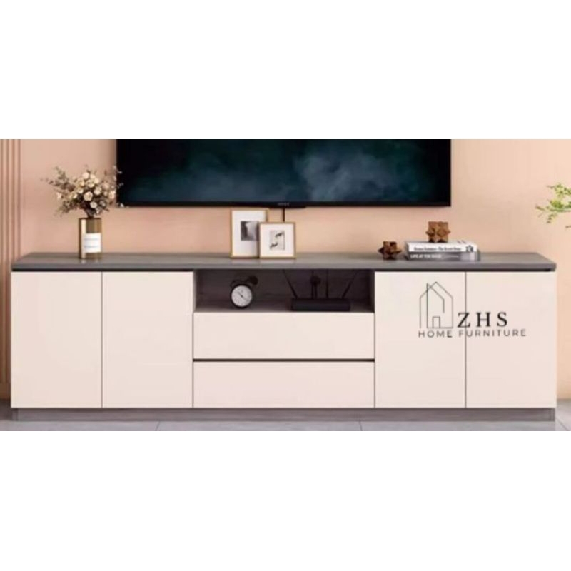 Meja TV modern murah Rak TV bagus aesthetic premium meja tv lantai minimalis