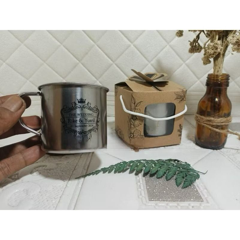 Souvenir Gelas Stainless kemasan box