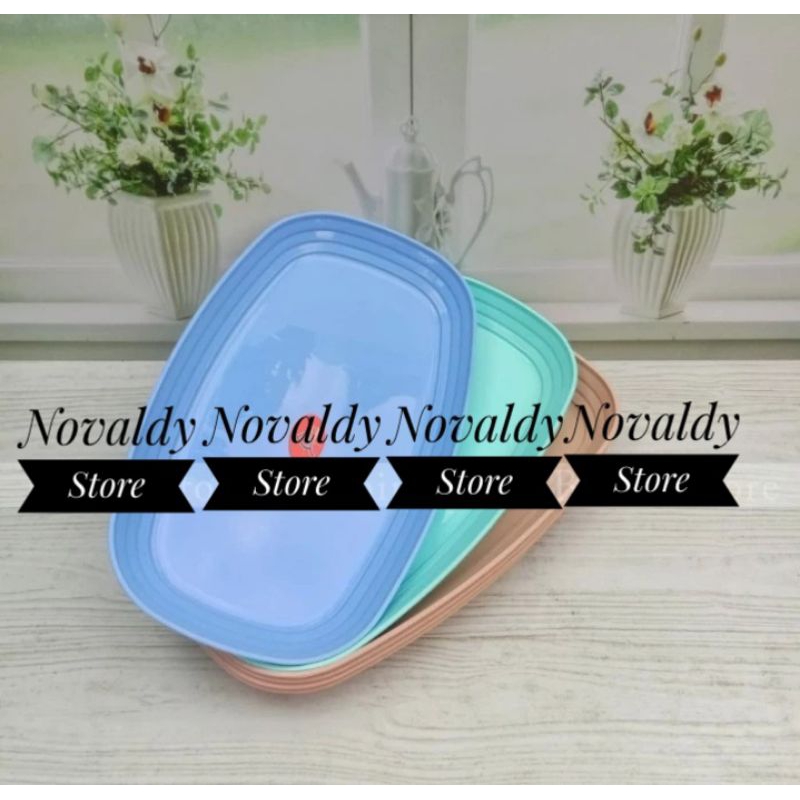 6 PCS PIRING LODOR PERSEGI PANJANG/PIRING SAJI/PIRING LAUK/PIRING PRASMANAN/PIRING PLASTIK